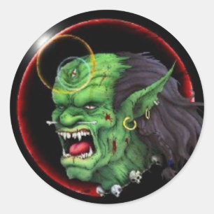 Troll-Aufkleber Runder Aufkleber