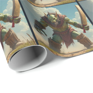 Troll Bakk Cricket Birthday Wrap Paper Geschenkpapier