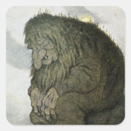 TROLL bei Erholung Quadratischer Aufkleber