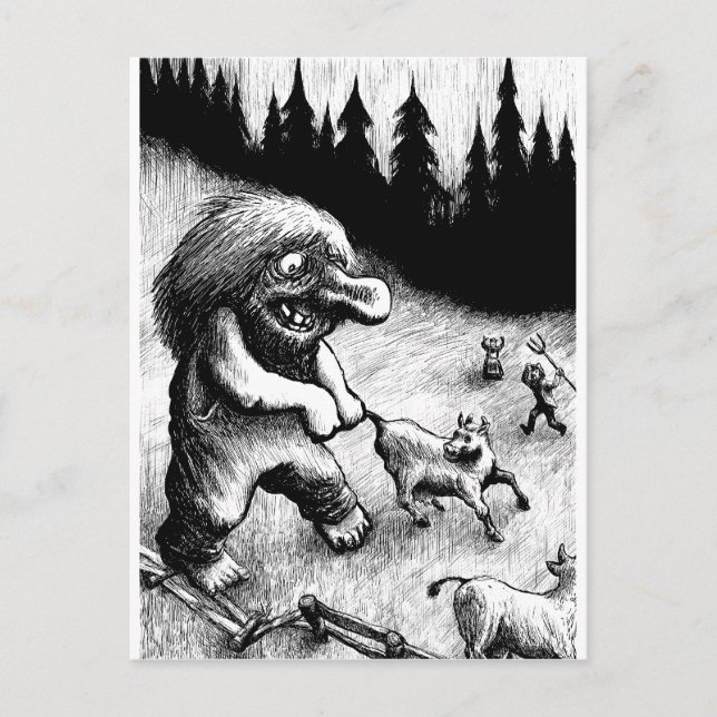 troll-clipart-13 postkarte (Vorderseite)