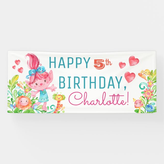 Troll-Geburtstagsbanner Banner (Horizontal)