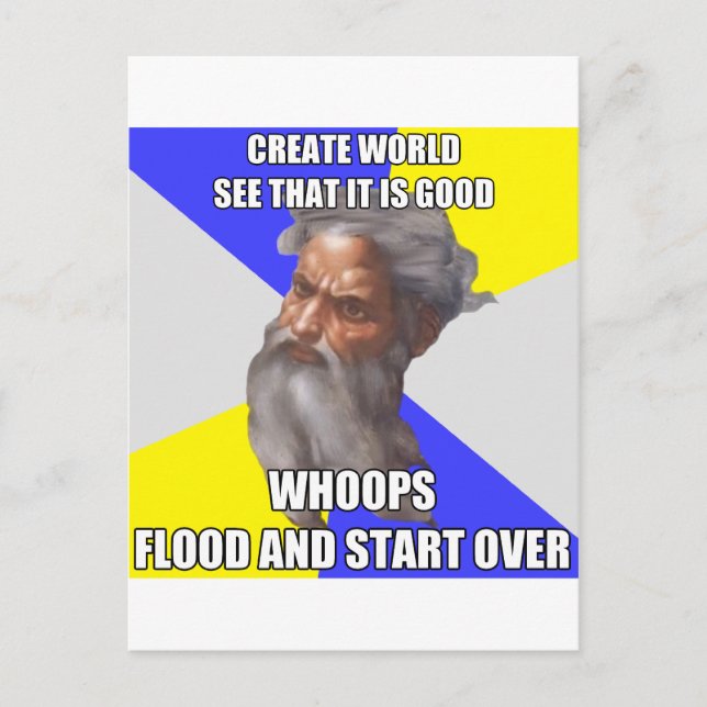 Troll God Flood Postkarte (Vorderseite)