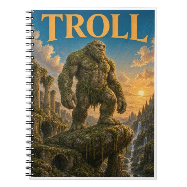 Troll, Gothic Fantasy Monster Notizblock (Vorderseite)