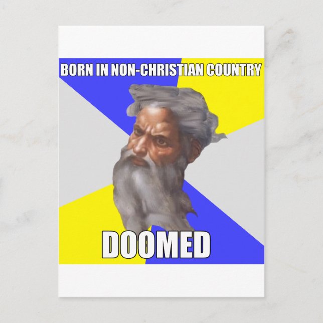 Troll Gott verdammt Postkarte (Vorderseite)