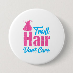 Troll Hair Dont Care Halloween Gi Button