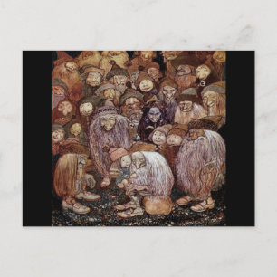 Troll Hugging Boy Gnome Postkarte