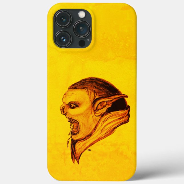 Troll in Schwarz-Gelb-Design Case-Mate iPhone Hülle (Rückseite)
