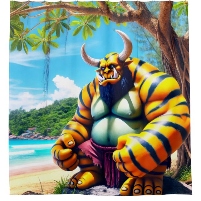 Troll-Kreatur Duschvorhang (Vorderseite)