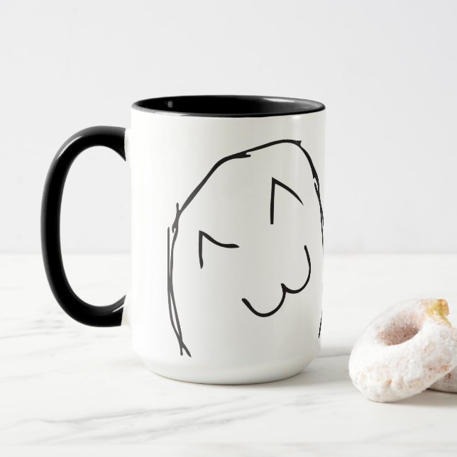 Troll LeMe Memes BLITHESOMOMFUNNY - EDITABLE Tasse (Mit Donut)