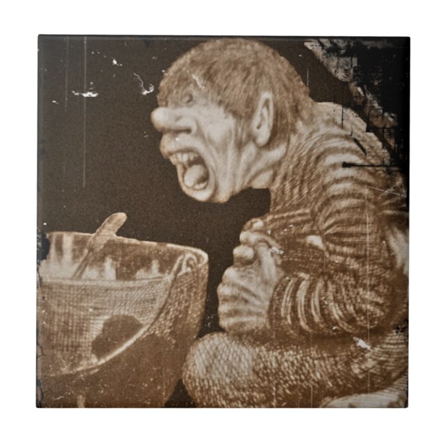 Troll mit Giant Cauldron Fliese (Vorderseite)