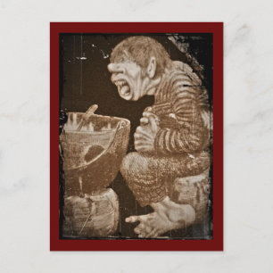 Troll mit Giant Cauldron Postkarte