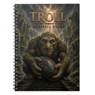 Troll Mossfall Schlucht Dark Cinema Notizblock