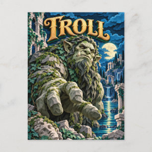 Troll, Paper Cut Monster Postkarte