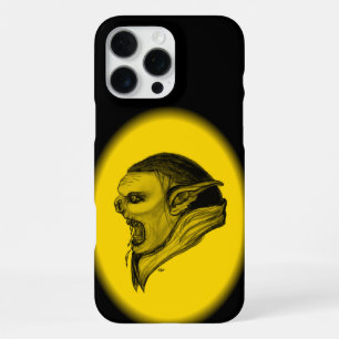 Troll Schwarz-Gelb-Design iPhone 16 Pro Max Hülle