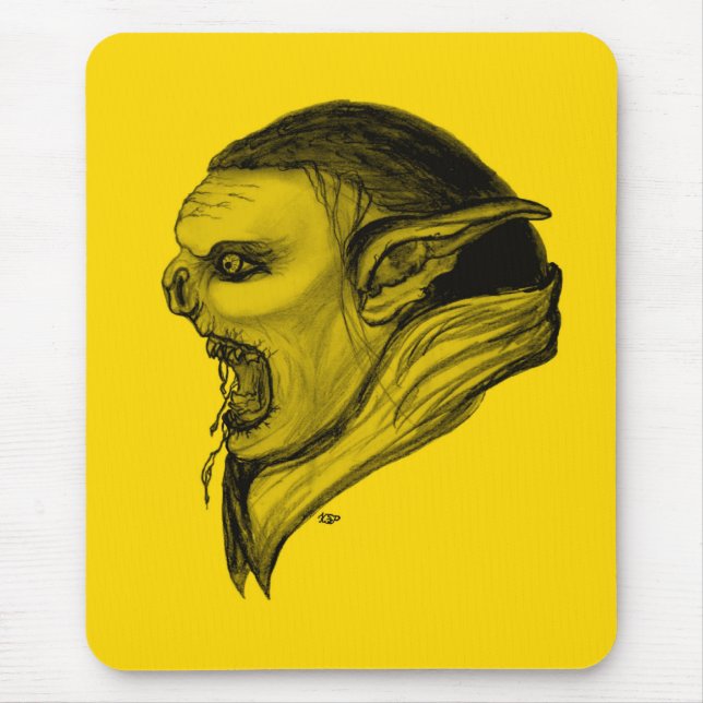 Troll schwarz gelb design mousepad (Vorne)