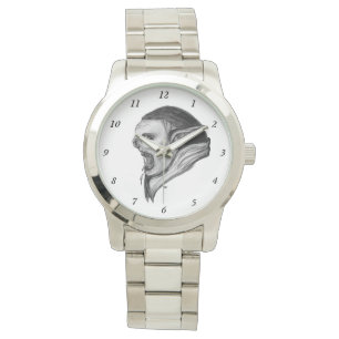 Troll Schwarz-Weiß-Design Armbanduhr