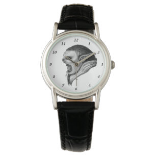 Troll Schwarz-Weiß-Design Armbanduhr