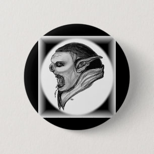 Troll Schwarzweiß-Design Button