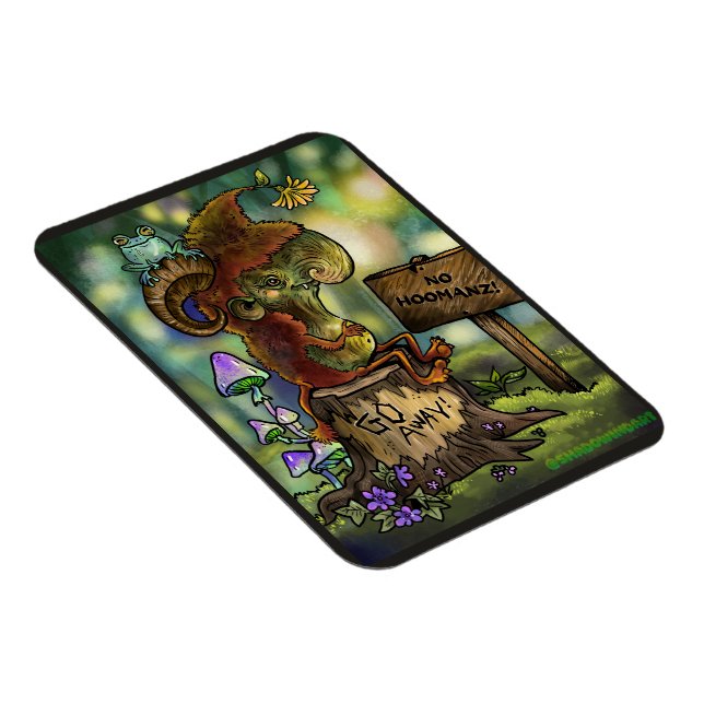 Troll-Stump "Keine Menschen" Magnet (Rechte Seite)