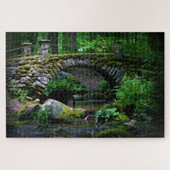 Trollbrücke im Wald - 20x30 Puzzle (Horizontal)