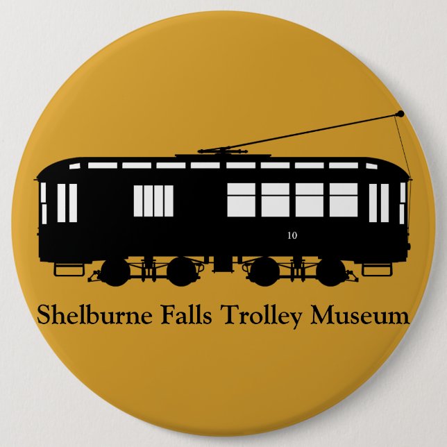 Trolley#10, Shelburne Falls Trolley Museum Button (Vorderseite)