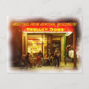 TROLLEY HUNDE! POSTKARTE