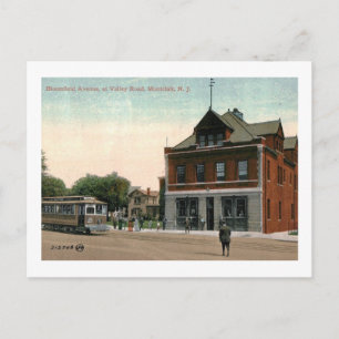 Trolley, Montclair, New Jersey Vintag Postkarte