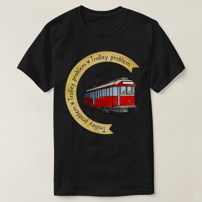 Trolley Problem Classic TShirt (Design vorne)