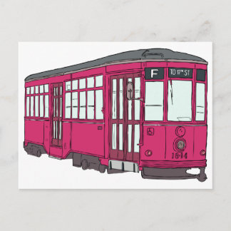 Trolleybus Straßenbahn Trolleycar Postkarte