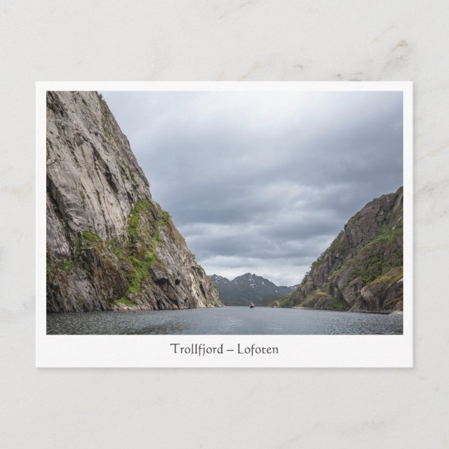 Trollfjord Lofoten Postkarte (Vorderseite)