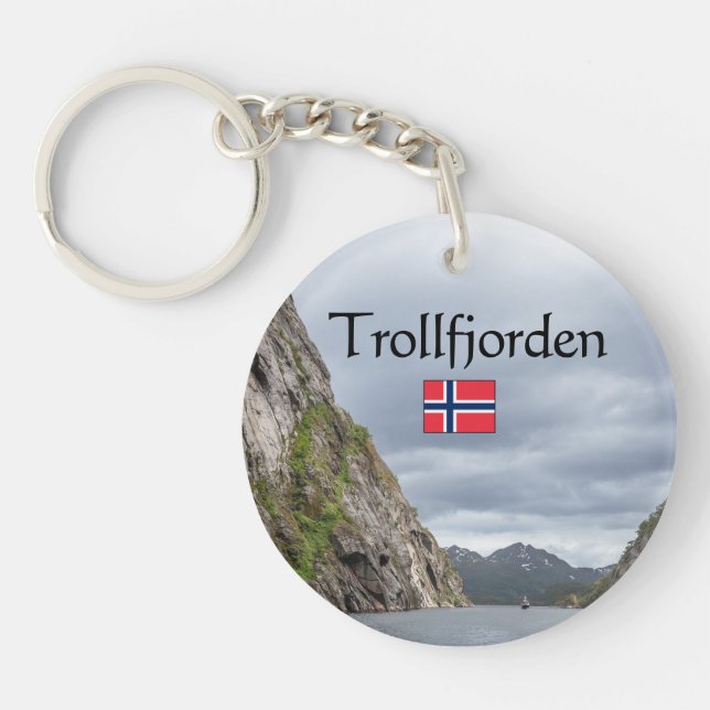 Trollfjord Lofoten Schlüsselanhänger (Vorderseite)