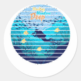 Trolling For Lake Trout Marking Monsters Runder Aufkleber