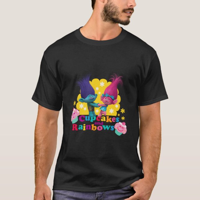 Trolls Branch And Poppy Cupcakes T-Shirt (Vorderseite)