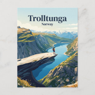 Trolltunga Norwegen Postkarte