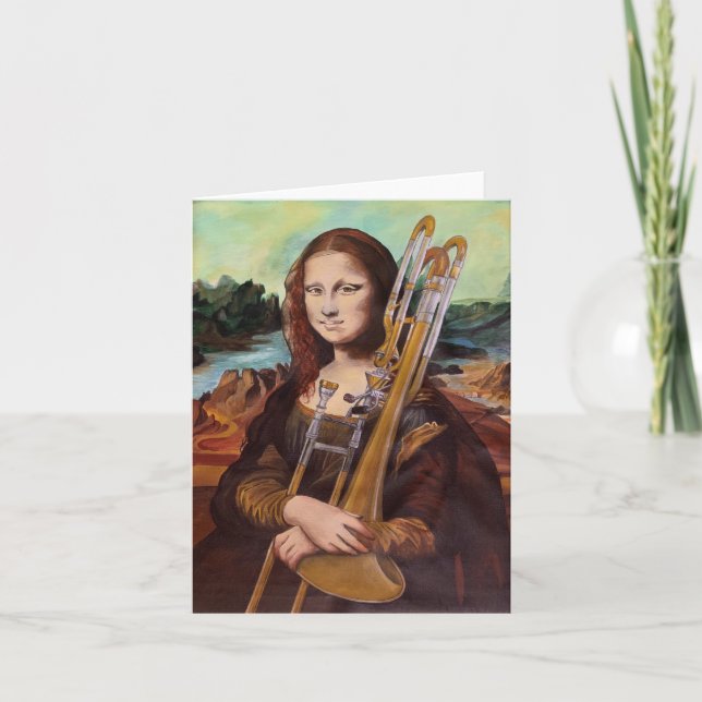 Trombona Lisa Grußkarte Feiertagskarte (Vorderseite)