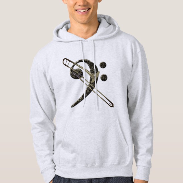 Trombone-Bass-Clearing-Musikinstrument Hoodie (Vorderseite)