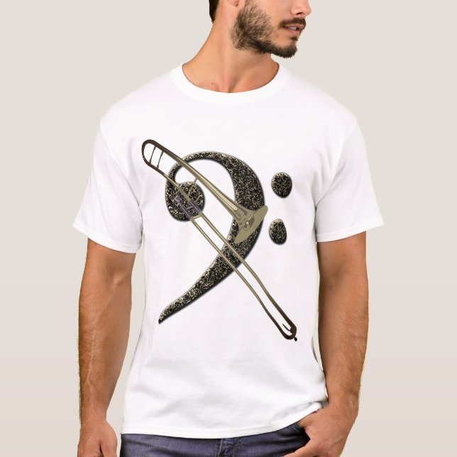 Trombone-Bass-Clearing-Musikinstrument T-Shirt (Vorderseite)