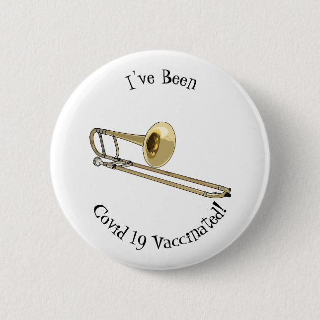 Trombone-Cartoon Button (Vorderseite)