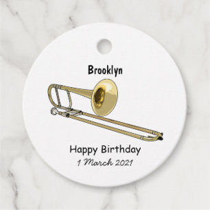 Trombone-Cartoon Geschenkanhänger