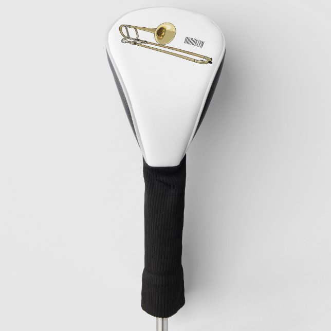 Trombone-Cartoon Golf Headcover (Vorderseite)