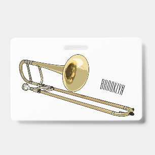Trombone Cartoon-Illustration Ausweis
