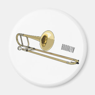 Trombone-Cartoon Magnet