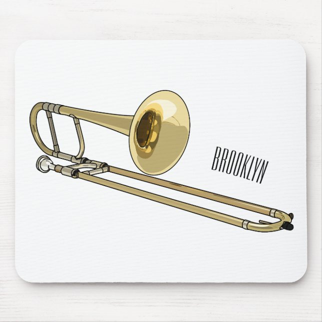 Trombone-Cartoon Mousepad (Vorne)