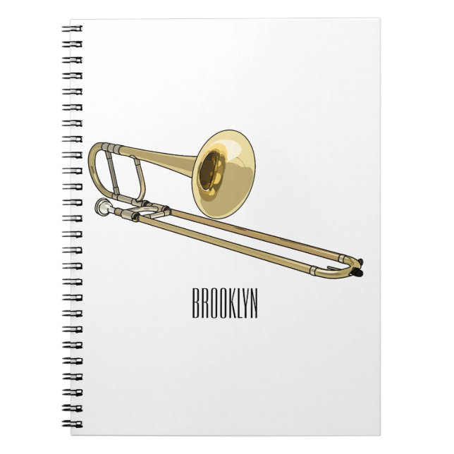 Trombone-Cartoon Notizblock (Vorderseite)
