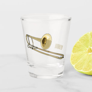 Trombone-Cartoon Schnapsglas