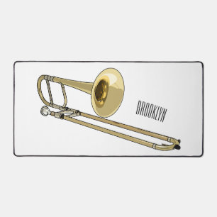 Trombone-Cartoon Schreibtischunterlage