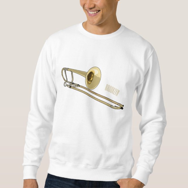 Trombone-Cartoon Sweatshirt (Vorderseite)