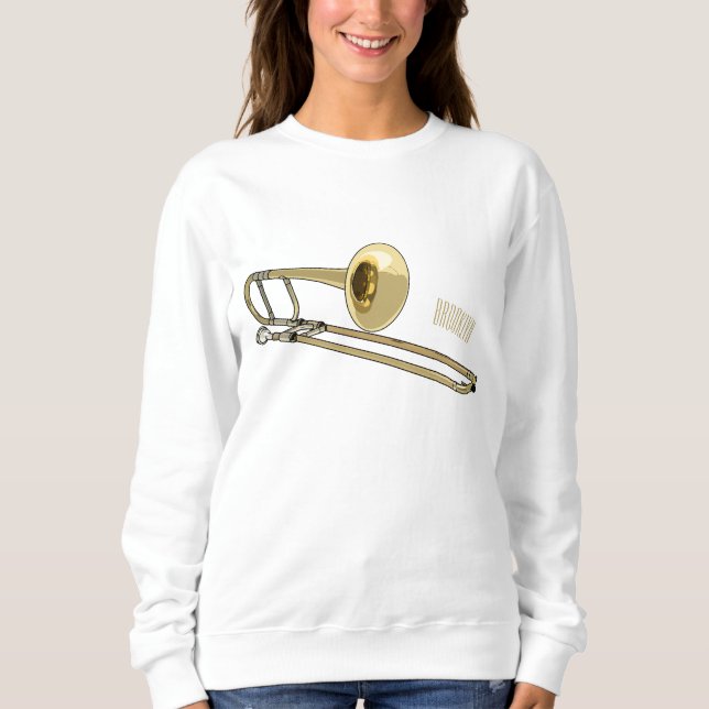 Trombone-Cartoon Sweatshirt (Vorderseite)