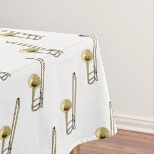 Trombone-Cartoon Tischdecke