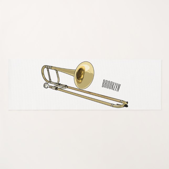 Trombone-Cartoon Yogamatte (Vorderseite (Horizontal))